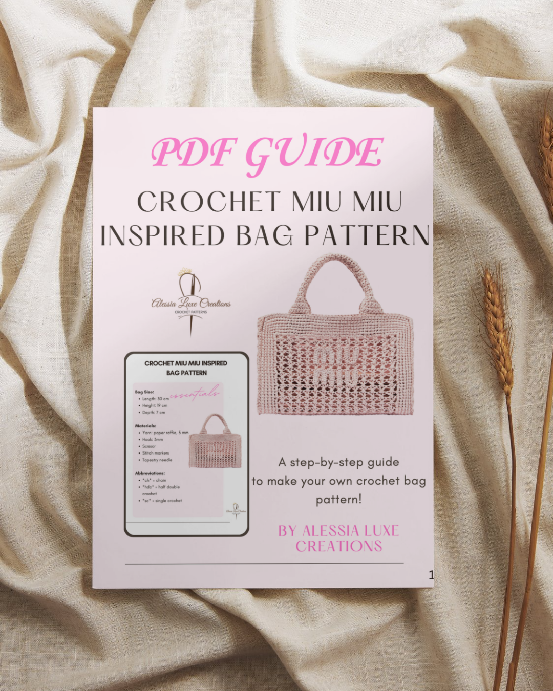 Crochet Miu Miu Inspired Bag Pattern