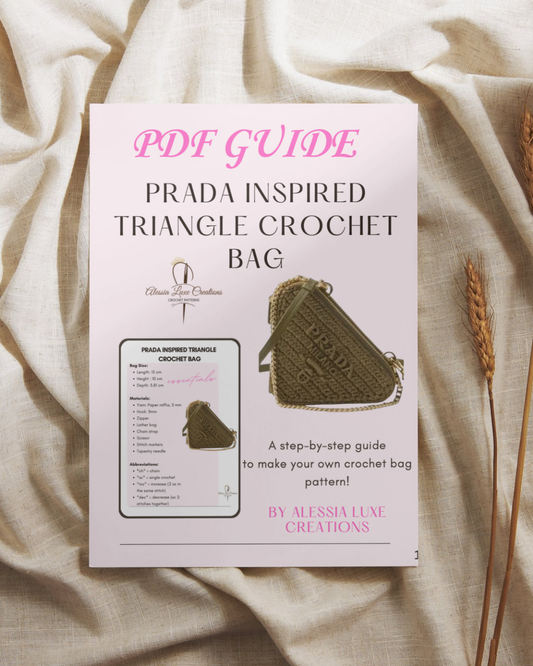 Prada Inspired Triangle Crochet Bag