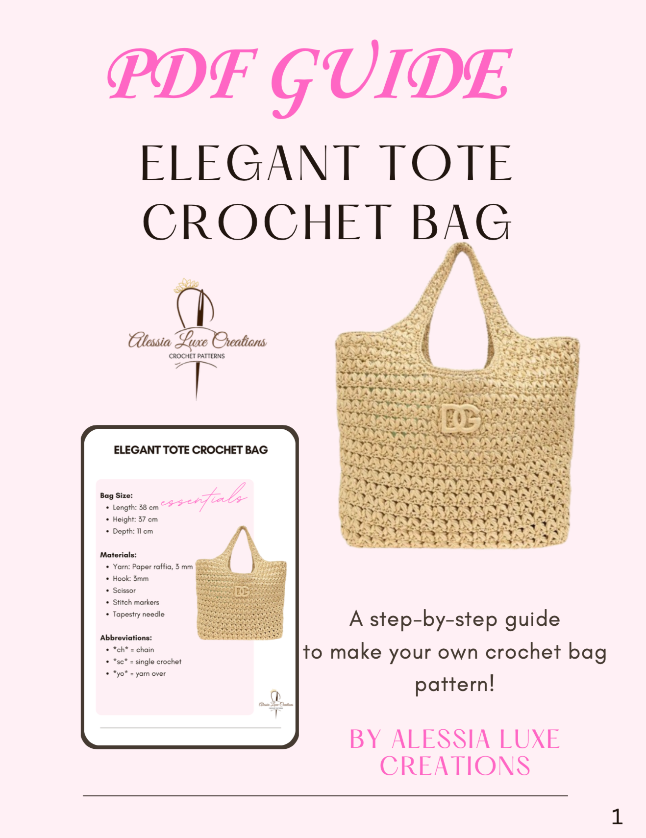 Elegant Tote Crochet Bag
