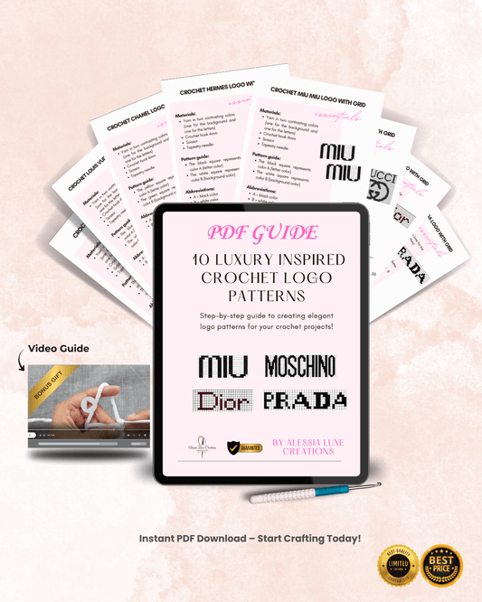 10 Luxury Crochet Bag Logo Patterns – Exclusive Design Bundle