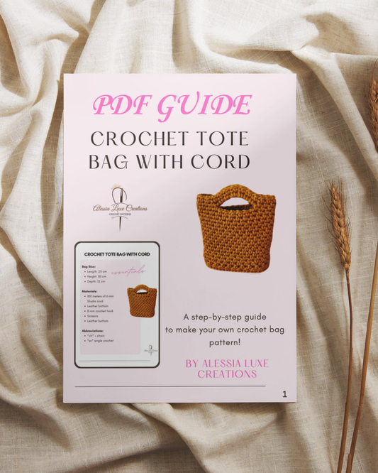Crochet Tote Bag with Cord