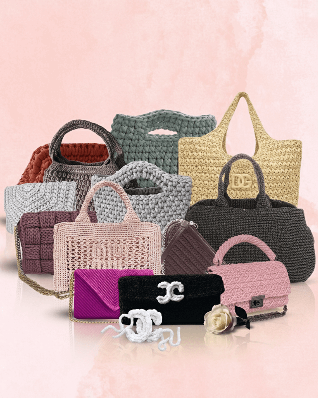 Ultimate Crochet Bag & Logo Pattern All in One- BUNDLE Alessia Luxe Creations