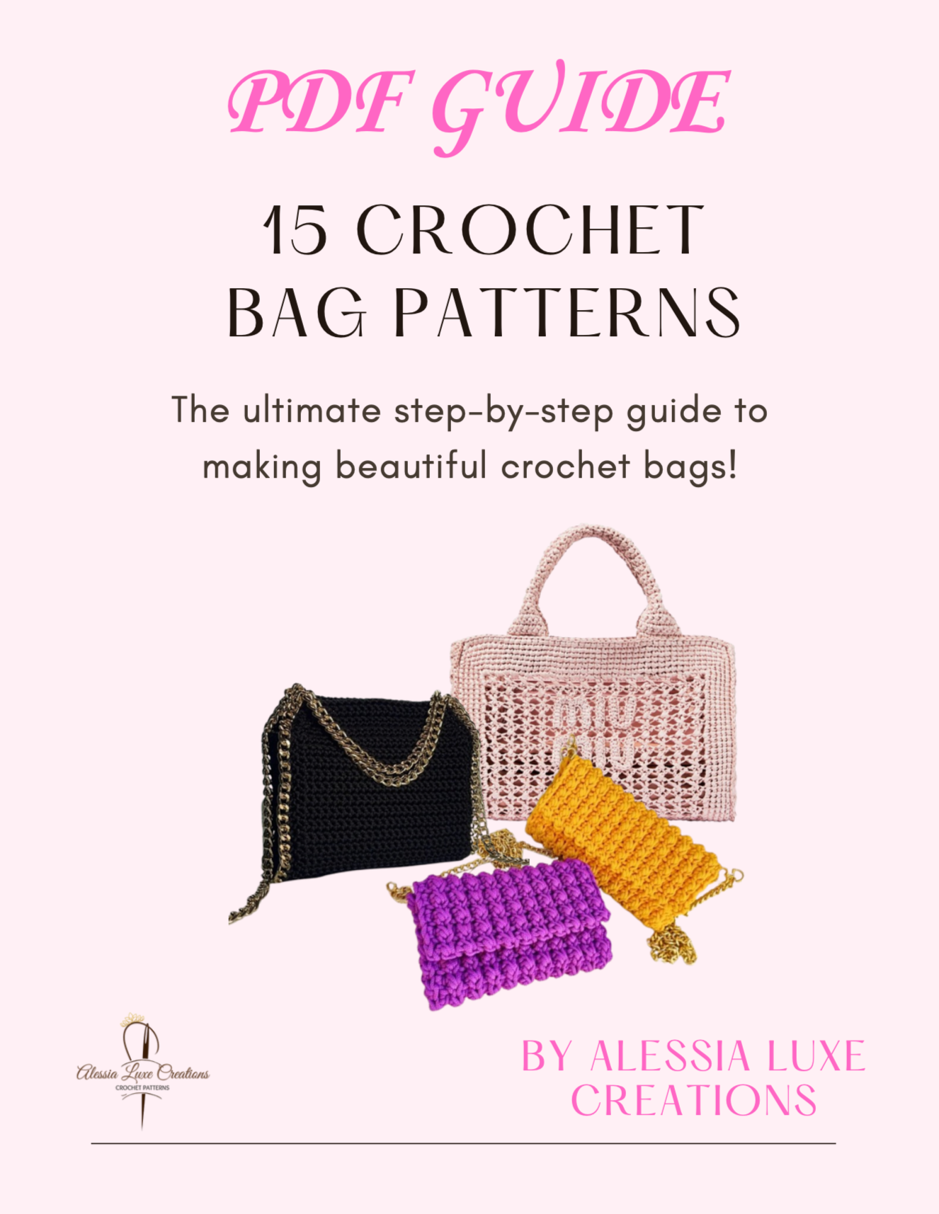 15 Crochet Bag Patterns Bundle