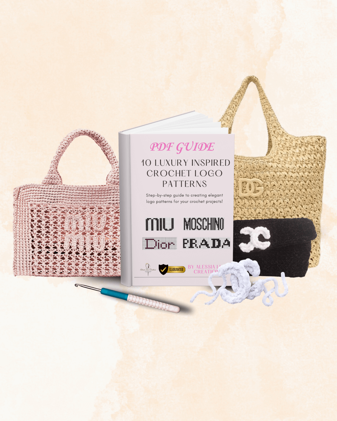 Logo Patterns – 10 Luxury Crochet Designs – BUNDLE Alessia Luxe Creations
